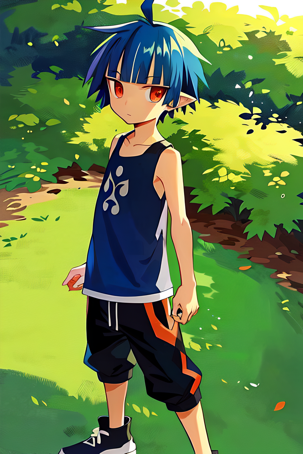 (vector art, vector trace:1.25), 2d, (disgaea:1.1), (made in abyss:1.15), (solo), (1boy), male focus, (timid little boy of...